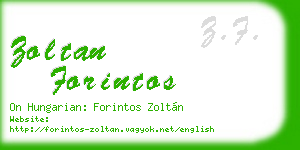 zoltan forintos business card